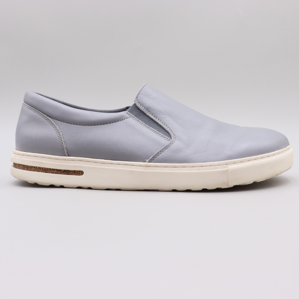 Birkenstock Oswego Gray Leather Slip On Sneakers Mens 12 EU 45 Regular Width